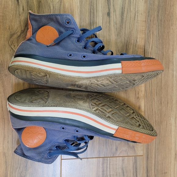 Converse, unisex mens US 9.5, women's 11.5, blue-orange - Picture 10 of 11